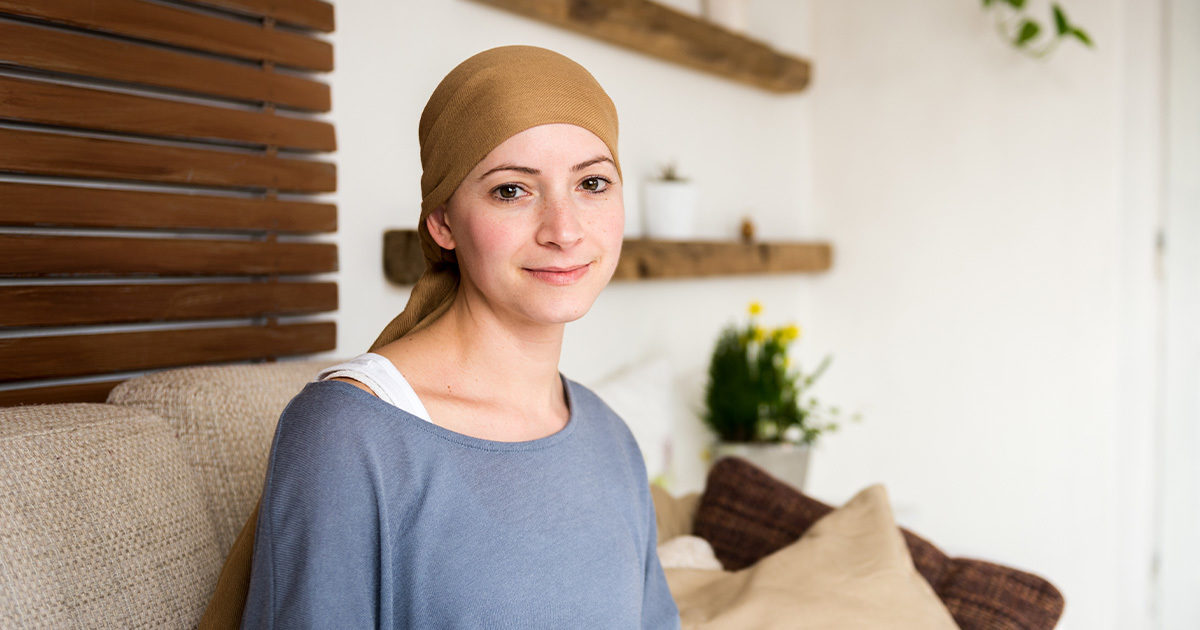 Young woman with breast cancer