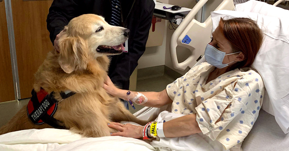 Victoria Threadgould and Therapy Dog