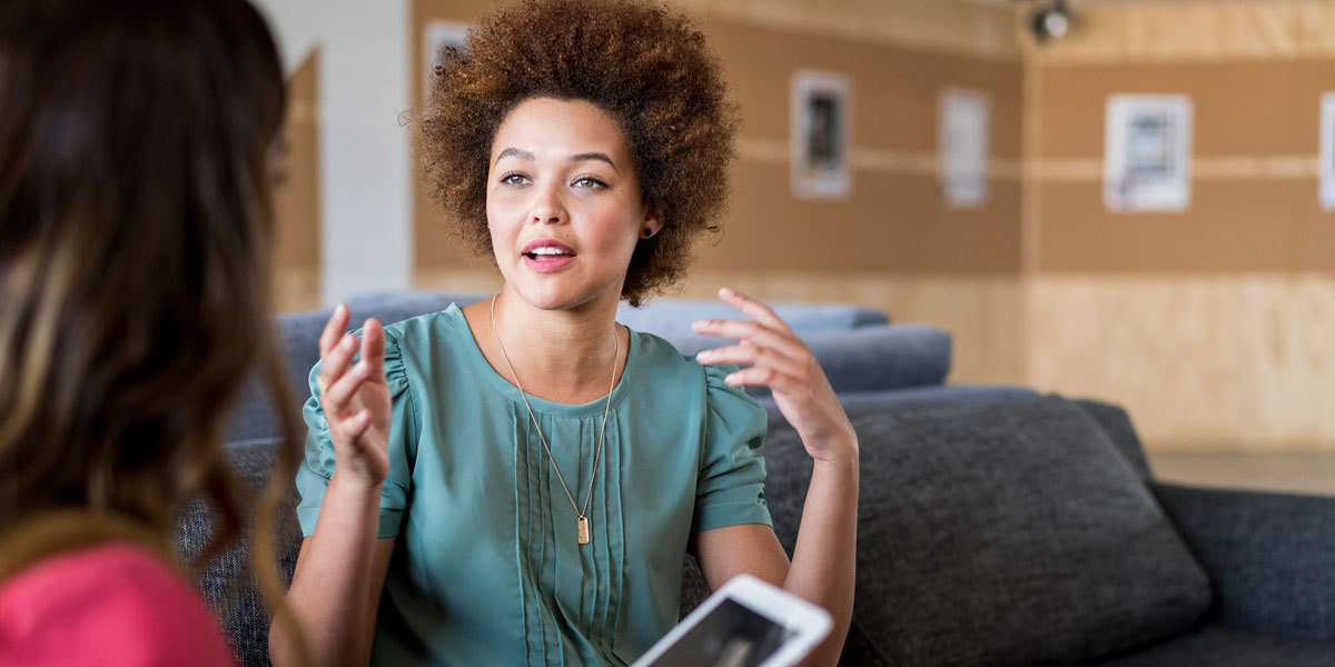 Woman talking