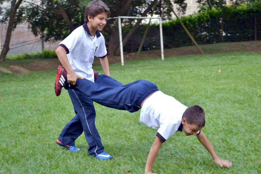 Lorenzo, a former patient of Dr. Fraser, is shown playing with his brother.